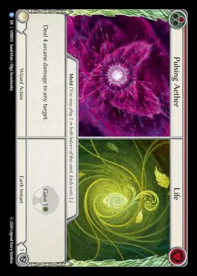 Pulsing Aether||Life RED VER015 - Rosetta Blitz Deck - Verdance - Flesh and blood card