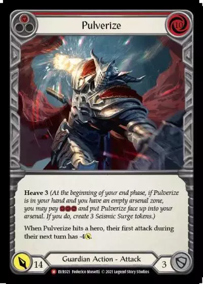 Pulverize RED EVR021 - Everfest - Flesh and blood card