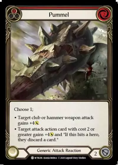 Pummel RED U-WTR206-RF - Welcome to Rathe - Unlimited - Flesh and blood card