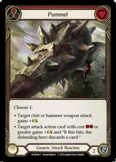 Pummel RED WTR206 - Welcome to Rathe - Flesh and blood card