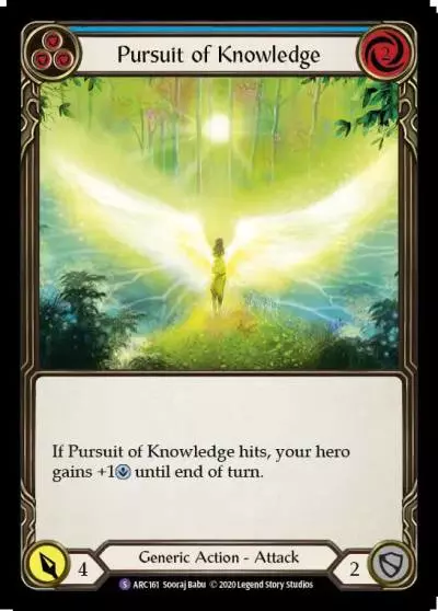 Pursuit of Knowledge BLUE U-ARC161-RF - Arcane Rising - Unlimited - Flesh and blood card