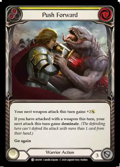 Push Forward YELLOW CRU095 - Crucible of War - Flesh and blood card