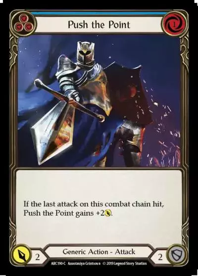 Push the Point BLUE ARC190 - Arcane Rising - Flesh and blood card