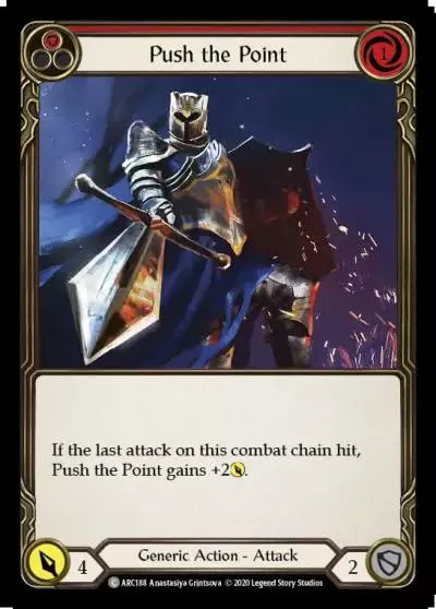 Push the Point RED U-ARC188-RF - Arcane Rising - Unlimited - Flesh and blood card