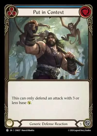Put in Context BLUE CIN027 - The Hunted Blitz Deck - Cindra - Flesh and blood card