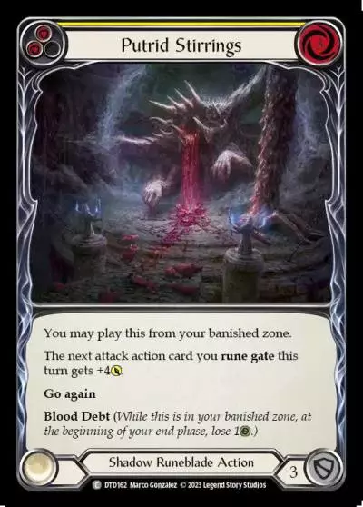 Putrid Stirrings YELLOW DTD162 - Dusk till Dawn - Flesh and blood card