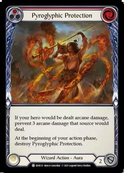 Pyroglyphic Protection RED EVR131 - Everfest - Flesh and blood card