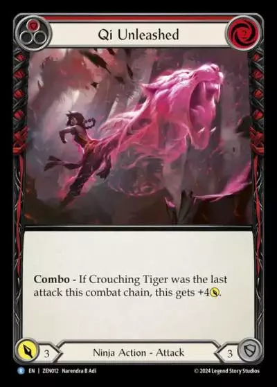 Qi Unleashed RED ZEN012 - Zen - Blitz Deck - Flesh and blood card
