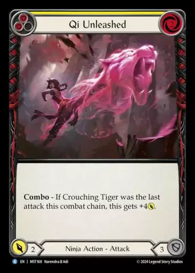 Qi Unleashed YELLOW MST168 - Part the Mistveil - Flesh and blood card