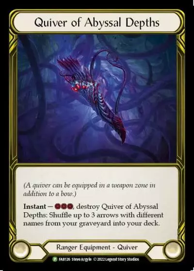 Quiver of Abyssal Depths FAB126-GF - Premier Organized Play - Outsiders - Flesh and blood card