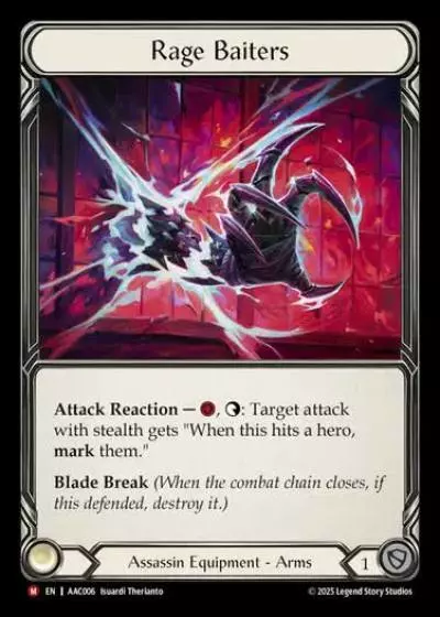 Rage Baiters AAC006-RF - Armory Deck - Arakni, 5L!p3d 7hRu 7h3 cR4X - Flesh and blood card