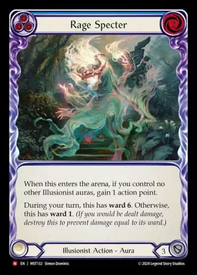 Rage Specter BLUE MST132 - Part the Mistveil - Flesh and blood card