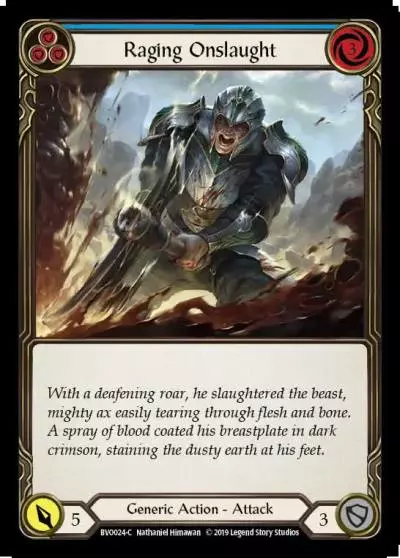Raging Onslaught BLUE BVO024 - Bravo, Showstopper - Hero Deck - Flesh and blood card
