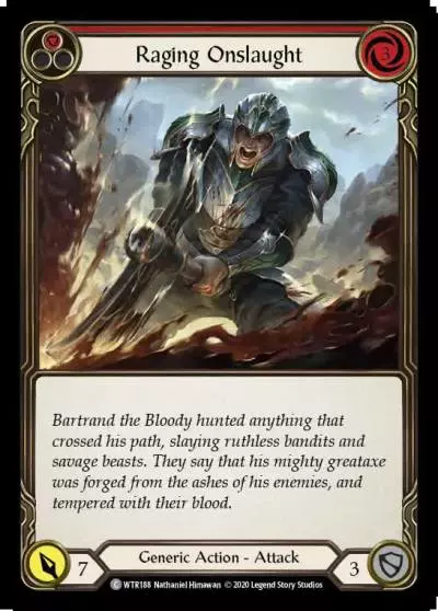 Raging Onslaught RED U-WTR188-RF - Welcome to Rathe - Unlimited - Flesh and blood card