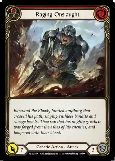 Raging Onslaught RED WTR188 - Welcome to Rathe - Flesh and blood card