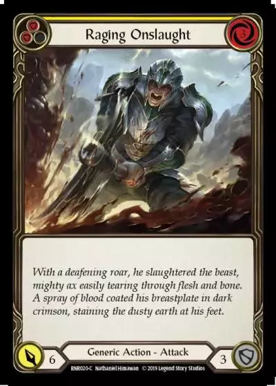 Raging Onslaught YELLOW RNR020 - Rhinar, Reckless Rampage - Hero Deck - Flesh and blood card