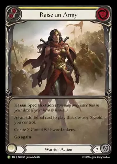 Raise an Army YELLOW FAB192-RF - Calling - Heavy Hitters - Flesh and blood card
