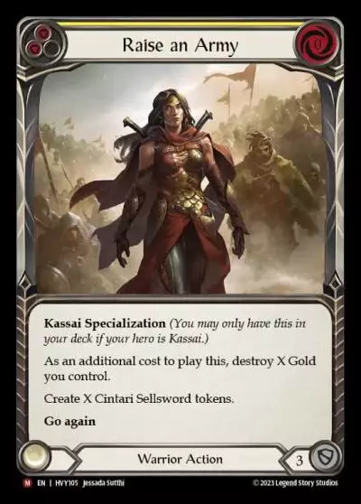 Raise an Army YELLOW HVY105 - Heavy Hitters - Flesh and blood card