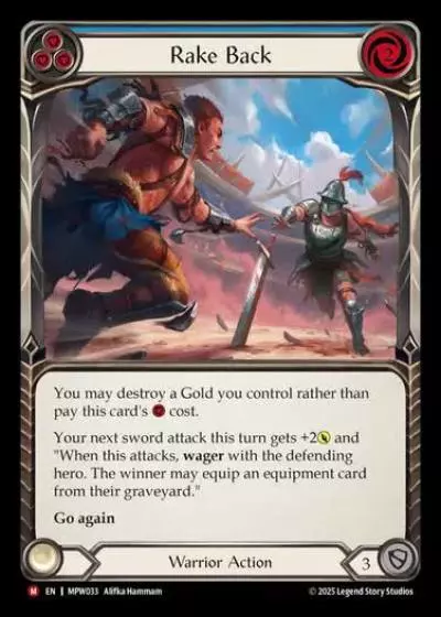 Rake Back MPW033 - Mastery Pack Warrior - Flesh and blood card