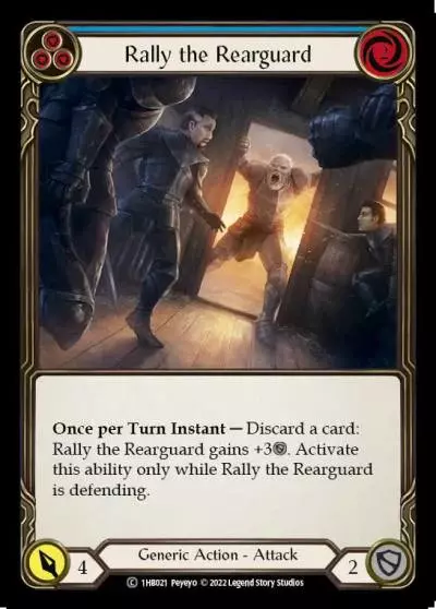 Rally the Rearguard BLUE 1HB021 - Bravo - Blitz Deck - Flesh and blood card