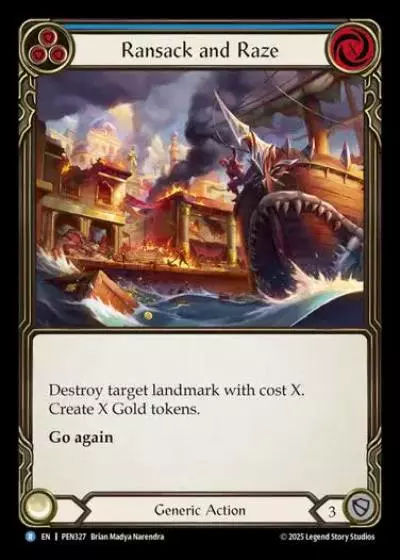 Ransack and Raze PEN327 - Compendium of Rathe - Flesh and blood card