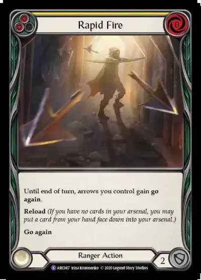 Rapid Fire YELLOW U-ARC047-RF - Arcane Rising - Unlimited - Flesh and blood card