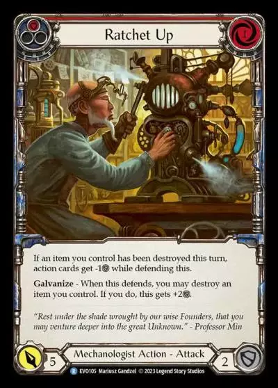Ratchet Up RED EVO105 - Bright Lights - Flesh and blood card