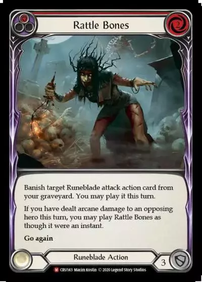 Rattle Bones RED CRU143 - Crucible of War - Flesh and blood card