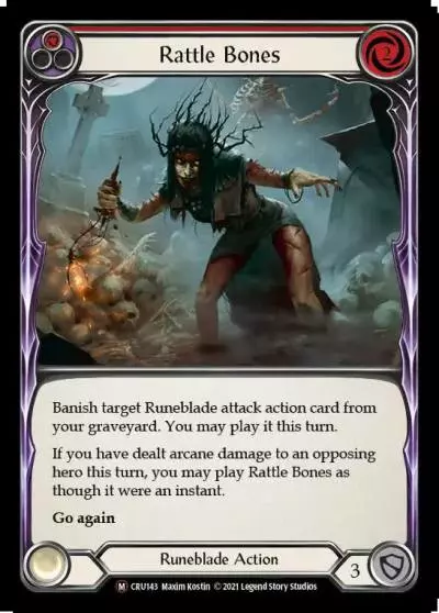 Rattle Bones RED U-CRU143-RF - Crucible of War - Unlimited - Flesh and blood card