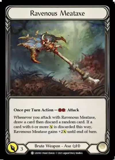 Ravenous Meataxe LEV003 - Levia - Blitz Deck - Flesh and blood card