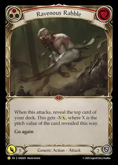 Ravenous Rabble ANQ029 - Compendium of Rathe - Antiquity Pack - Flesh and blood card