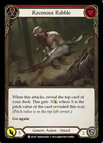 Ravenous Rabble RED AZL017 - Azalea - Blitz Deck - Flesh and blood card