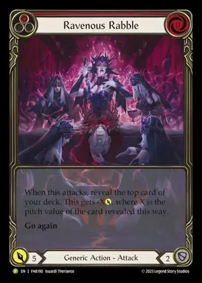Ravenous Rabble RED FAB190-RF - Calling - Heavy Hitters - Flesh and blood card