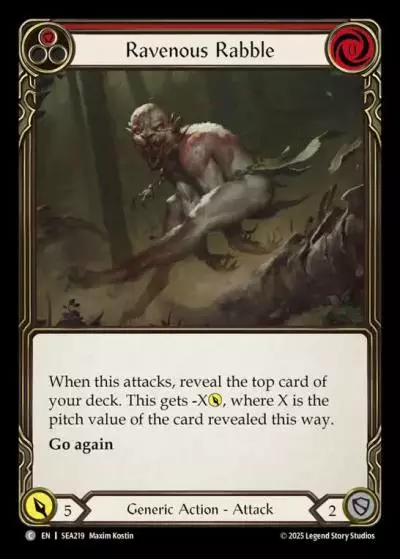 Ravenous Rabble RED SEA219 - High Seas - Flesh and blood card