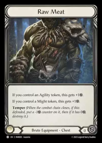 Raw Meat RHI005 - Rhinar - Heavy Hitters Blitz Deck - Flesh and blood card