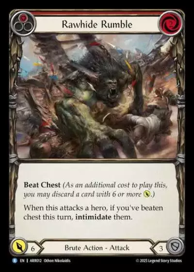 Rawhide Rumble ARR012 - Armory Deck - Rhinar, Reckless Rampage - Flesh and blood card