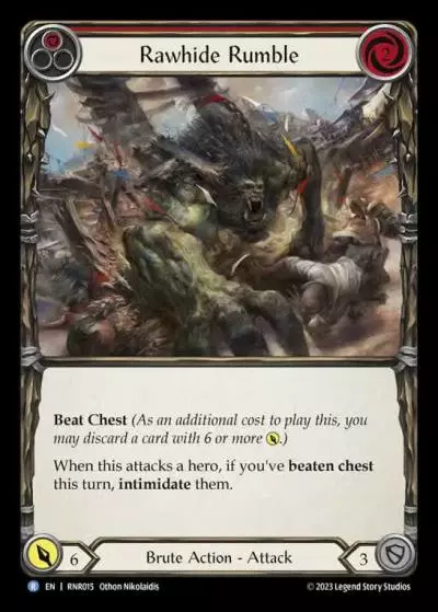 Rawhide Rumble RED RHI015 - Rhinar - Heavy Hitters Blitz Deck - Flesh and blood card