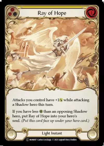 Ray of Hope YELLOW U-MON087-RF - Monarch - Unlimited - Flesh and blood card