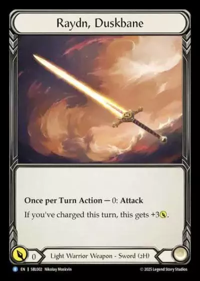 Raydn, Duskbane SBL002 - Silver Age Chapter 3 - Boltyn - Flesh and blood card