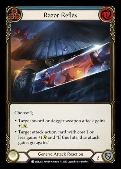 Razor Reflex BLUE R-WTR211 - Welcome to Rathe - Unlimited Revised - Flesh and blood card