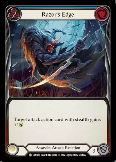 Razor's Edge BLUE UZU026 - Uzuri - Blitz Deck - Flesh and blood card