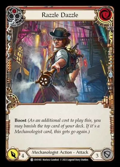 Razzle Dazzle RED EVO165 - Bright Lights - Flesh and blood card