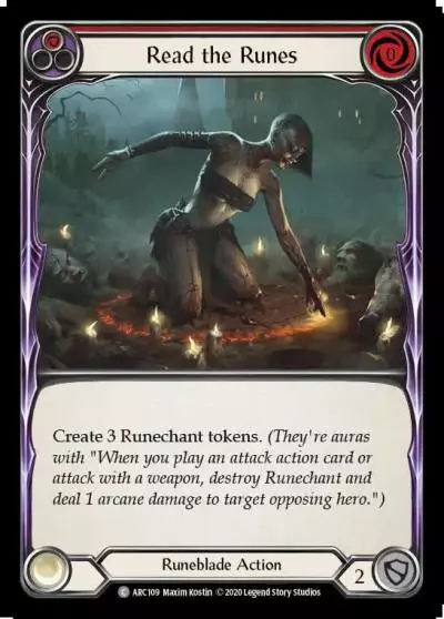 Read the Runes RED U-ARC109-RF - Arcane Rising - Unlimited - Flesh and blood card