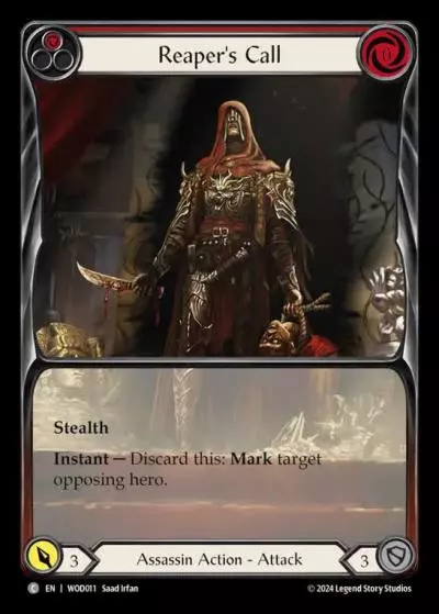 Reaper's Call RED WOD011 - The Hunted Blitz Deck - Arakni, Web of Deceit - Flesh and blood card