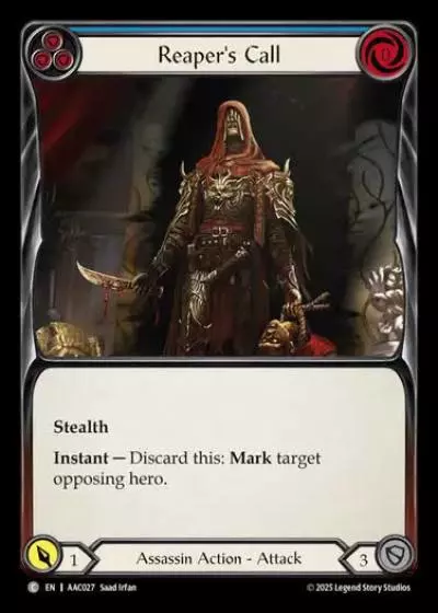 Reaper's Call AAC027 - Armory Deck - Arakni, 5L!p3d 7hRu 7h3 cR4X - Flesh and blood card