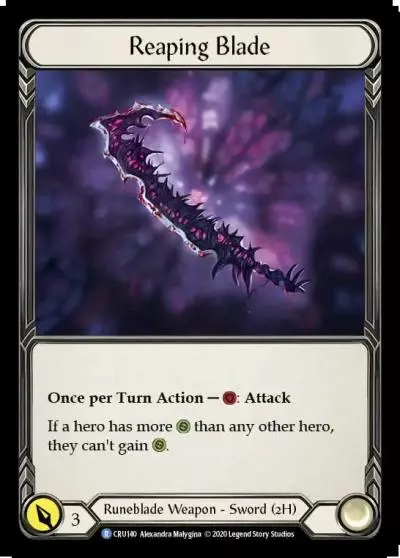 Reaping Blade CRU140 - Crucible of War - Flesh and blood card