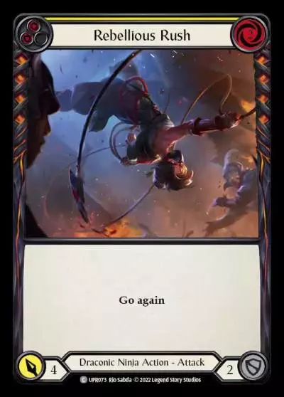Rebellious Rush YELLOW UPR073 - Uprising - Flesh and blood card