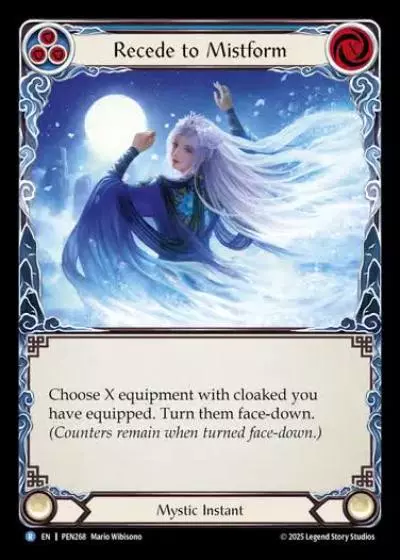 Recede to Mistform PEN268 - Compendium of Rathe - Flesh and blood card
