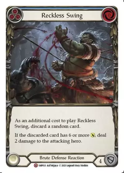 Reckless Swing BLUE 1HP013 - History Pack 1 - Flesh and blood card