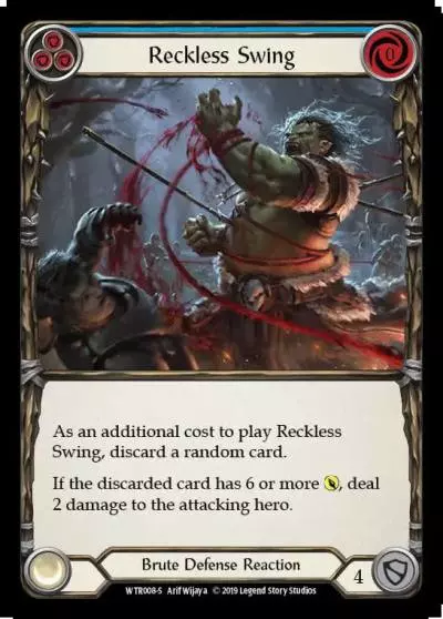 Reckless Swing BLUE WTR008 - Welcome to Rathe - Flesh and blood card